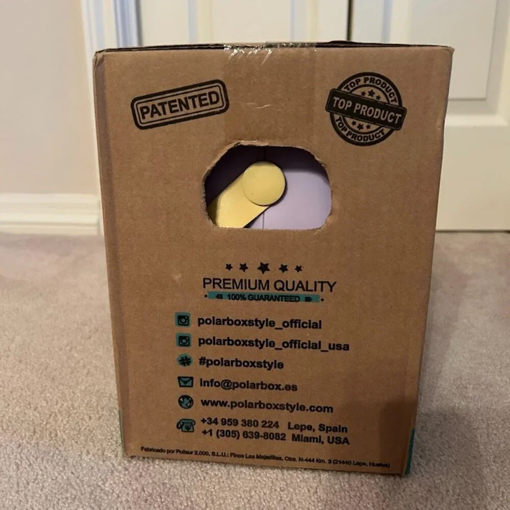 NEW Polarbox 6L Retro Cooler Bag - Mallow Purple & Yellow - NIB - Picture 5 of 5